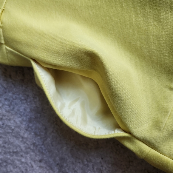 Banana Republic Yellow Knit Fit and Flare Criss Cross Midi Dress - Picture 5 of 5